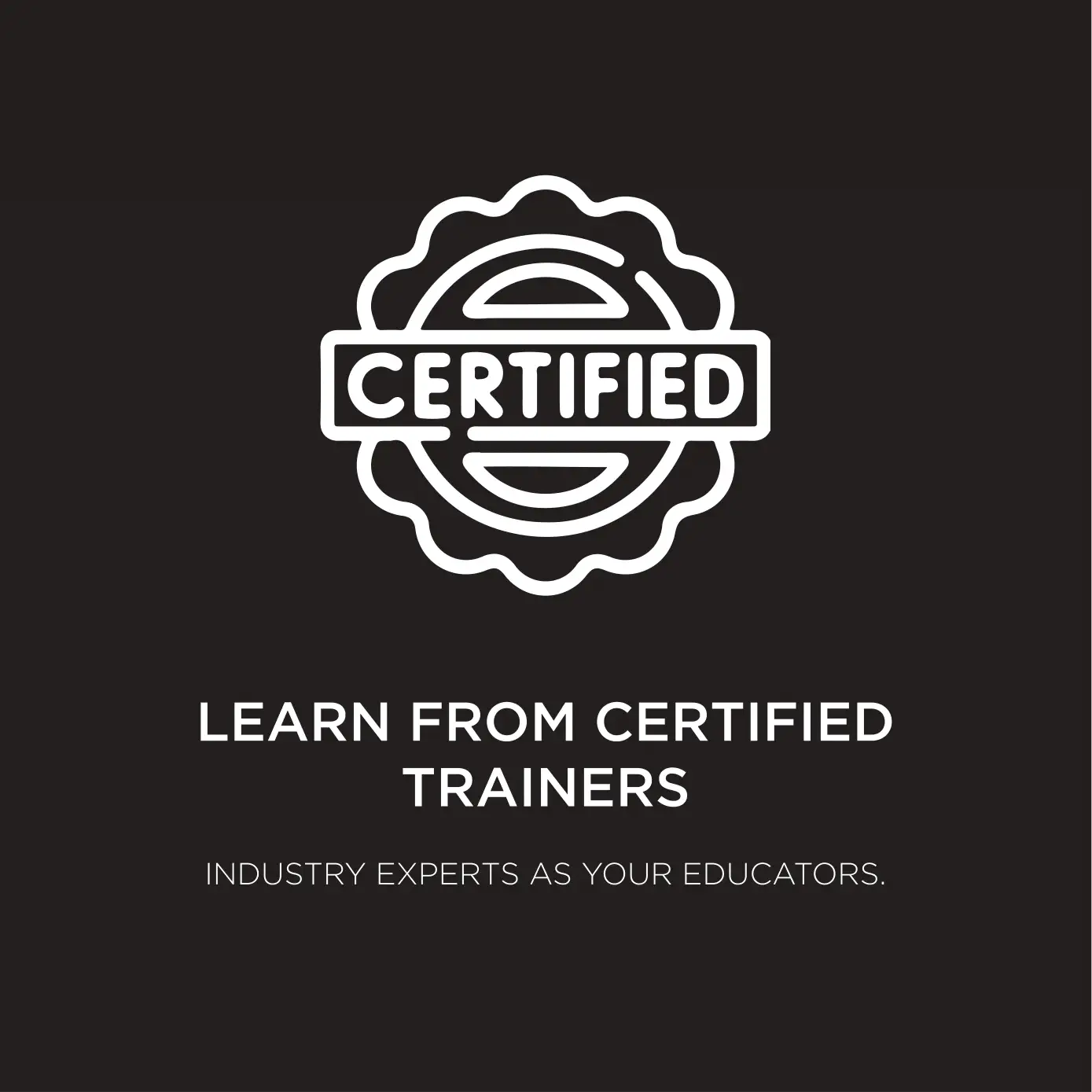 learn from certified trainers